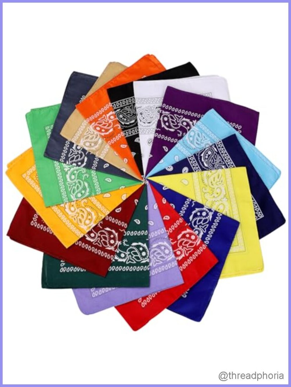 16 Pack Paisley Bandanas 22x22 Inch Unisex Head Scarf Hair Wrap